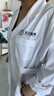 保羅嵐芝護士工作服定制女夏季薄款短袖白大褂口腔醫(yī)院藥店美容院醫(yī)生服裝 TL-8009-白色圓領-半袖大褂-女款 XL 曬單實拍圖