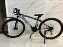 EG7山地自行車(chē)成人學(xué)生變速越野單車(chē)雙減震賽車(chē)26寸青少年男女 輻條【加厚防滑輪-更安全】黑白 26寸21速【適合：160-180CM】 曬單實(shí)拍圖