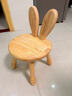 兒童實(shí)木可愛(ài)動(dòng)物凳子家用靠背小凳子卡通椅子兒童換鞋凳寶寶矮凳 標準款原木色-小米方凳24*24*24cm 進(jìn)口橡膠木 曬單實(shí)拍圖