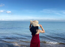 微光里 沙灘草帽女夏季海邊度假大帽檐遮陽(yáng)太陽(yáng)帽子大沿春秋出游漁夫帽 米色16cm帽檐 均碼 曬單實(shí)拍圖