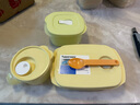 特百惠（Tupperware）微波層疊小方盒800m微波加熱便攜疊放大容量冷藏保鮮飯盒隨機色 綠+紫組合（送便攜袋） 曬單實(shí)拍圖