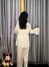 莫代爾春秋季冰絲情侶性感吊帶睡裙袍睡衣女新款感夏天家居服男套裝 男692黑色女675奶香檳 M 女+男L 曬單實(shí)拍圖