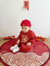 G.DUCKKIDS小黃鴨一周歲禮服男女寶寶抓周百天滿(mǎn)月嬰幼兒中國風(fēng)唐裝兒童漢服 紅色 80 尺碼建議9-12個(gè)月cm 曬單實(shí)拍圖