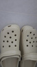 名創(chuàng)優(yōu)品（MINISO）洞洞鞋女男夏季外穿沙灘涼鞋防滑厚底踩屎感包頭涼拖鞋骨白38-39 曬單實(shí)拍圖