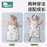 柯斯德尼（kidsneed）嬰兒睡袋兒童春夏竹棉紗布無(wú)袖背心寶寶睡衣空調房前四后二M碼 曬單實(shí)拍圖