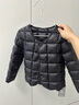 保姆鵝 兒童羽絨內膽輕體保暖男女童短款簡(jiǎn)約校服伴侶羽絨服冬[NG2706] 炭黑 120 曬單實(shí)拍圖