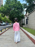 MQDMINI童裝女童長(zhǎng)袖T恤5A抗菌兒童t恤甜美百搭打底上衣 愛(ài)心狗 曬單實(shí)拍圖
