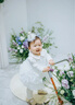 G.DUCKKIDS小黃鴨周歲禮服女寶寶連衣裙抓周嬰兒裙子兒童公主裙女孩生日禮物 蛋糕裙加頭紗 80 尺碼6-12月【75-85cm】 曬單實(shí)拍圖