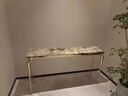 匠吉軒（JIANGJIXUAN）高端意式輕奢玄關(guān)桌現代輕奢玄關(guān)臺靠墻入戶(hù)大理石奢石玄關(guān)柜 天然祖母綠奢石玄關(guān)1.0米 曬單實(shí)拍圖
