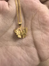 夢金園七夕情人節(jié)18K金吊墜 鏤空蝴蝶飛舞破繭AU750彩金項(xiàng)鏈送女友禮物 重約1.45g【贈(zèng)黃銀鏈】 曬單實(shí)拍圖