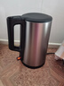 美的（Midea）電熱水壺家用1.7L大容量燒水壺雙鋼防燙防干燒煮水壺316不銹鋼內(nèi)膽電水壺泡茶壺 國家補貼PJ17A01 曬單實拍圖