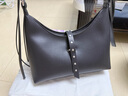 CHARLES&KEITH25秋季新品雙肩帶鉚釘簡約單肩腋下包七夕禮物CK2-20782708 Noir黑色 S 曬單實拍圖