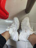 李寧紅糖丨26馬年休閑鞋女鞋通勤老爹鞋減震厚底鞋增高潮流百搭運動(dòng)鞋 紅糖大logo云霧白(128款)-1 36 曬單實(shí)拍圖