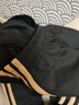 阿迪達斯 （adidas）兒童裝褲子秋季戶(hù)外休閑運動(dòng)褲防風(fēng)束腳褲 黑/金 140 曬單實(shí)拍圖