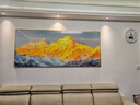 畫(huà)之樓客廳裝飾畫(huà)日照金山沙發(fā)背景墻橫幅壁畫(huà)現代簡(jiǎn)約掛畫(huà)輕奢晶瓷高級 日照金山-A金色框 125*50 建議1.5米-2米沙發(fā) 高檔拉絲鋁合金材質(zhì) 曬單實(shí)拍圖