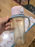 WOIBABY適配貝親直飲吸管奶瓶配件學(xué)飲吸管水杯蓋寬口徑手柄三代通用 粉色（12個(gè)月+）吸管彈力杯蓋+手提繩 曬單實(shí)拍圖