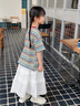 WVD女童裙子感夏韓式風(fēng)套裝2025新款炸街女孩大童夏季洋氣半身裙 套裝T恤+半身裙 套裝T恤+半身裙 120 CM 曬單實(shí)拍圖