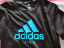 阿迪達(dá)斯 （adidas）短袖男春夏跑步休閑運(yùn)動(dòng)服圓領(lǐng)健身速干T恤 黑藍(lán)JUDO M  曬單實(shí)拍圖
