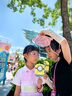 貝肽斯兒童貝殼防曬帽男女童夏季海邊沙灘寶寶戶(hù)外防紫外線空頂帽 曬單實(shí)拍圖