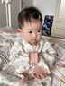 歐孕（OUYUN）嬰兒睡袋兒童春秋空氣層分腿防踢被寶寶夾棉睡袋 花漾甜心80 曬單實拍圖