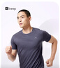 Keep彈力速干跑步T恤上衣圓領(lǐng)寬松透氣健身訓練運動(dòng)男短袖 青灰藍 XL  曬單實(shí)拍圖