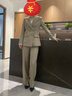 BAFEIYA高端西裝套裝女2025秋冬新款韓版時(shí)尚干練總裁通勤職業(yè)裝氣質(zhì)工裝 灰駝色長(cháng)袖西裝+闊腿褲 M 曬單實(shí)拍圖