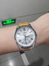卡西歐（CASIO）男士手表日歷星期雙顯100米防水男生非機(jī)械商務(wù)休閑游泳禮物腕表 銀色表盤 黃色瘋馬皮 曬單實(shí)拍圖