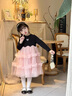 G.DUCKKIDS小黃鴨公主裙女童連衣裙秋裝2025新款洋氣兒童裙子小女孩長(cháng)袖紗裙 黑色 110 建議4~5歲【100-110cm】cm 曬單實(shí)拍圖
