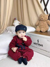 迪士尼（Disney）寶寶春裝新款嬰兒衣服超萌可愛(ài)幼兒連體衣春季長(cháng)袖小月齡外出爬服 紅色【單層】 66cm (建議5-14斤) 曬單實(shí)拍圖