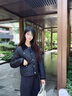 Teenie Weenie小熊女裝棉服2025年冬季新款燈芯絨撞色翻領(lǐng)棉衣外套 黑色 M 曬單實(shí)拍圖