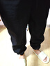 山頭林村米子旗褲子夏季女士冰絲褲女2025薄款高腰束腳簡(jiǎn)約百搭薄款小個(gè)子 黑色 L108-120斤 均碼 曬單實(shí)拍圖
