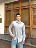 勁霸男裝（K-Boxing）【3A抗菌】秋冬遠紅外發(fā)熱長袖襯衫NAXN3630 斑鳩灰 XL 曬單實拍圖