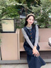 革曼孕婦裝套裝秋季2025新款孕婦連衣裙寬松大碼高級感背心牛仔裙春秋 牛仔背心裙單件 XL 曬單實(shí)拍圖