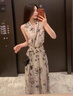 薩拉維夫 SLLAVIF品牌夏搭配一整套時(shí)尚減齡氣質(zhì)輕熟炸街獨(dú)特上衣闊腿褲兩件套裝女 花色套裝 S 曬單實(shí)拍圖