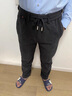 羅蒙（ROMON）雪尼爾男士休閑長褲秋冬款寬松燈芯絨褲子冬季加厚運(yùn)動(dòng)加絨褲 6039【秋冬厚款】黑灰 2XL 曬單實(shí)拍圖