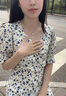 I DO鉑金PT950雪花鉆石項鏈女培育鉆石單鉆吊墜訂婚求婚女友情人節(jié) 雪花-1克拉鉆項鏈 曬單實拍圖