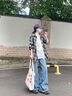 Shelley Jones黑白格子長袖襯衫男高級感痞帥ootd穿搭美式復(fù)古cleanfit防曬外套 黑格 XL [推薦120-140斤] 曬單實拍圖
