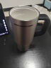 世大家陶瓷內膽保溫杯大容量車(chē)載水杯女吸管杯保冷高顏值隨行咖啡杯子 【陶瓷覆層+移動(dòng)茶倉】聽(tīng)泉銀 曬單實(shí)拍圖