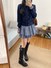 森達(dá)騎士靴女2025年冬新時(shí)尚潮流厚底休閑長(zhǎng)筒靴ZTI46DG5 黑色 35 曬單實(shí)拍圖