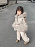 BABO PANDA童裝女童外套秋冬款2025新款寶寶冬季皮衣兒童上衣小女孩皮草冬裝 卡其 120 建議5~6歲【110-120cm】cm 曬單實(shí)拍圖