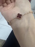18K金五花四葉草手鏈au750彩金玫瑰金黃金手鏈七夕情人節(jié)禮物送女 五花四葉草手鏈-紅瑪瑙18K玫瑰金 曬單實(shí)拍圖
