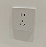 德力西（DELIXI）開關(guān)插座 免噴涂 奶油風(fēng)大板 墻壁電源825漢玉白斜五孔插座10只裝 曬單實拍圖