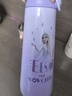迪士尼水杯316不銹鋼保溫杯保冷杯500ML杯子雙飲兒童水杯 23066紫冰雪 曬單實(shí)拍圖