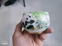 IKXO高端國寶熊貓?chǎng)探鹬魅吮瓊€(gè)人專(zhuān)用單杯陶瓷品茗杯功夫茶杯茶盞送禮古彩國寶大熊貓金盞-金內膽禮盒裝 曬單實(shí)拍圖