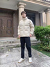 鴨鴨羽絨服男短款立領(lǐng)2025年新款韓版時(shí)尚百搭蓄熱保暖加厚面包服外套 淺棕色 XL 曬單實(shí)拍圖