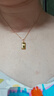中國黃金（CHINA GOLD）黃金項鏈女足金小金磚吊墜套鏈節日送媽媽女友七夕情人節禮物 吊墜約1.15g+S925鏈+玫瑰禮盒 曬單實(shí)拍圖