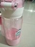 GULOO水杯女士高顏值tritan塑料杯學(xué)生便攜雙飲吸管杯兒童運動(dòng)隨手杯子 粉色【雙飲+吸管】 420ml 曬單實(shí)拍圖