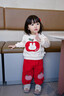 優(yōu)奇女童套裝秋裝2026新款女寶寶長(cháng)袖衛衣褲子秋季嬰兒衣服分體兩件套 杏色 80 曬單實(shí)拍圖
