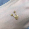 萃華金店足金999小方塊黃金耳釘5G簡(jiǎn)約百搭耳飾耳環(huán)七夕禮物送老婆女朋友 貓眼小豆豆圓珠耳釘約1g 曬單實(shí)拍圖