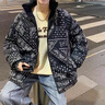 C.MATK雙面穿棉服男冬季新款男士棉衣立領(lǐng)防風(fēng)保暖加厚羽面包絨服 黑色-B XL 曬單實(shí)拍圖